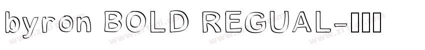 byron BOLD REGUAL字体转换